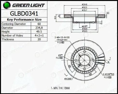 AutomotiveAdriado GLBD0341 - Тормозной диск abcparts.ee