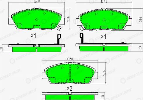 AutomotiveAdriado GLBP0437 - Тормозные колодки, дисковые, комплект abcparts.ee