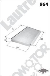 Automotor France LATR41 - Фильтр воздуха в салоне abcparts.ee