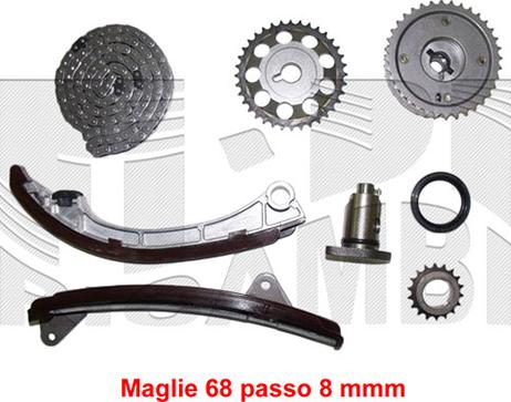 Autoteam KCA051 - Комплект цепи привода распредвала abcparts.ee