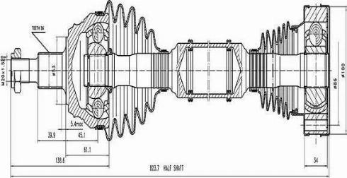 Euro Driveline VW213 - Приводной вал abcparts.ee