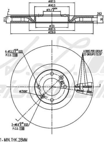 A.Z. Meisterteile AZMT-44-024-1909 - Тормозной диск abcparts.ee