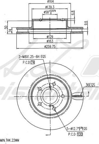 A.Z. Meisterteile AZMT-44-024-1928 - Тормозной диск abcparts.ee