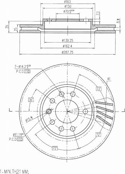 A.Z. Meisterteile AZMT-44-024-1499 - Тормозной диск abcparts.ee