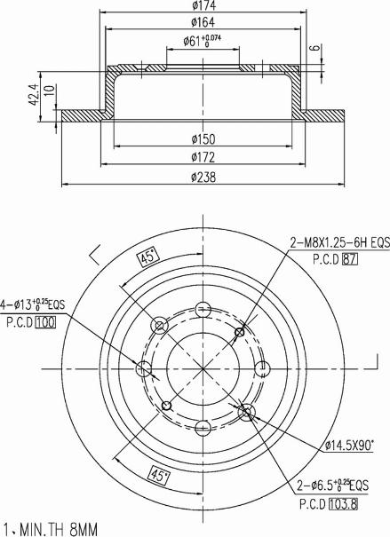 A.Z. Meisterteile AZMT-44-024-1452 - Тормозной диск abcparts.ee