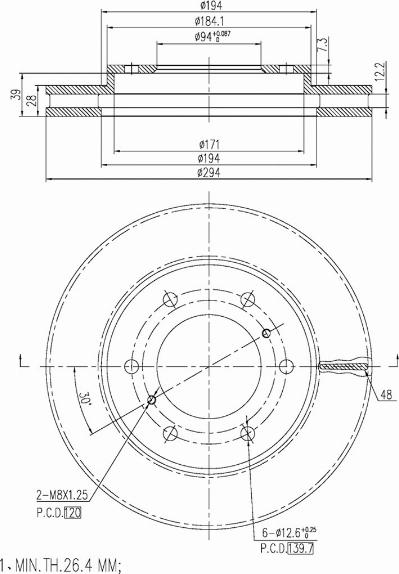 A.Z. Meisterteile AZMT-44-024-1400 - Тормозной диск abcparts.ee