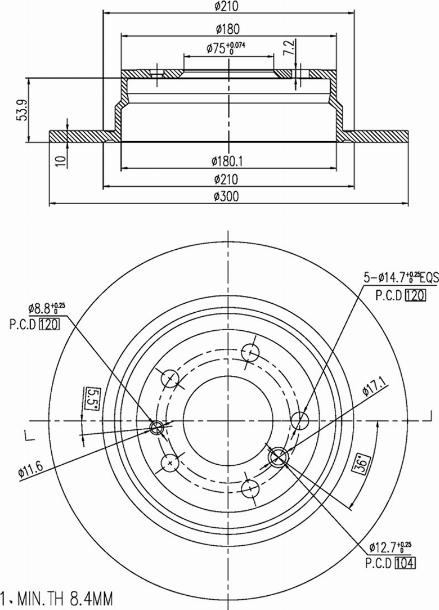 A.Z. Meisterteile AZMT-44-024-1420 - Тормозной диск abcparts.ee