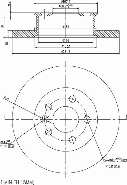A.Z. Meisterteile AZMT-44-024-1471 - Тормозной диск abcparts.ee