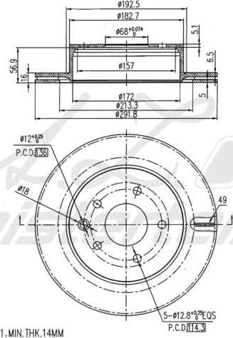 A.Z. Meisterteile AZMT-44-024-1591 - Тормозной диск abcparts.ee