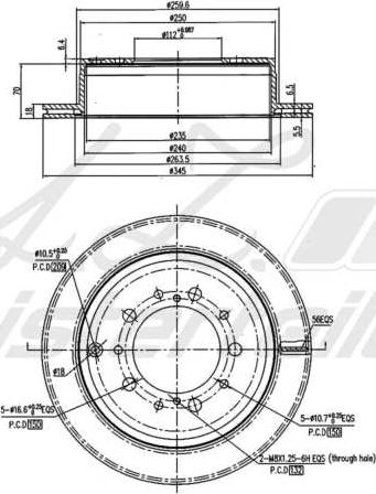 A.Z. Meisterteile AZMT-44-024-1547 - Тормозной диск abcparts.ee