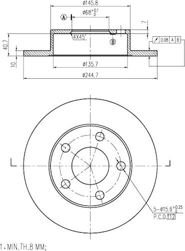 A.Z. Meisterteile AZMT-44-024-1530 - Тормозной диск abcparts.ee
