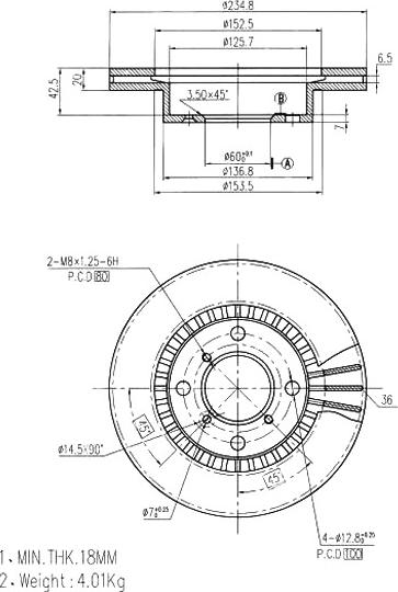 A.Z. Meisterteile AZMT-44-024-1533 - Тормозной диск abcparts.ee