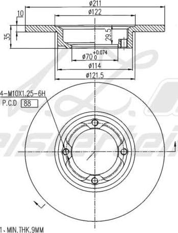 A.Z. Meisterteile AZMT-44-024-1648 - Тормозной диск abcparts.ee