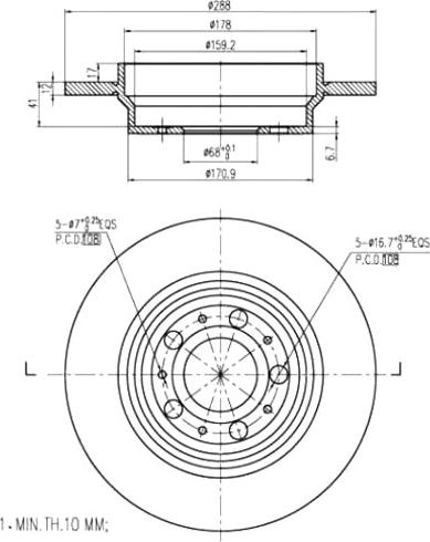 A.Z. Meisterteile AZMT-44-024-1044 - Тормозной диск abcparts.ee