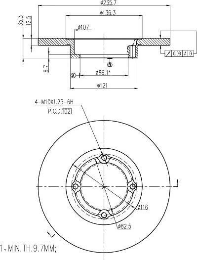 A.Z. Meisterteile AZMT-44-024-1042 - Тормозной диск abcparts.ee