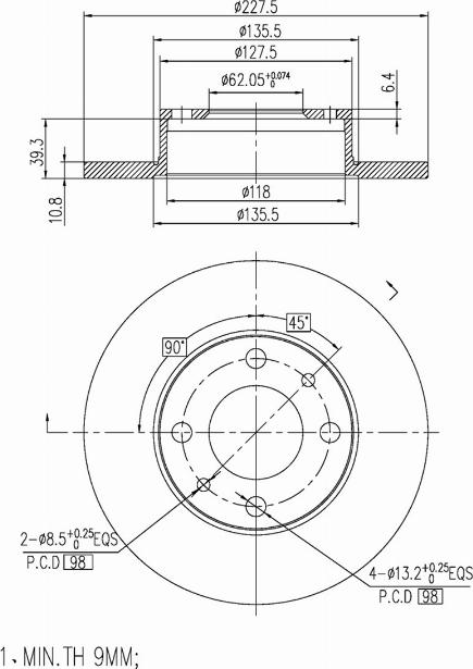 A.Z. Meisterteile AZMT-44-024-1011 - Тормозной диск abcparts.ee
