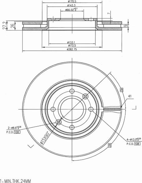 A.Z. Meisterteile AZMT-44-024-1086 - Тормозной диск abcparts.ee