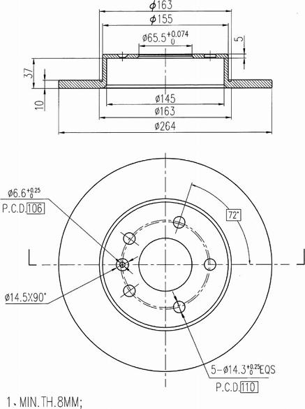 A.Z. Meisterteile AZMT-44-024-1033 - Тормозной диск abcparts.ee