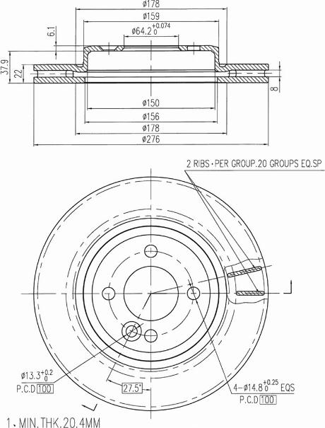A.Z. Meisterteile AZMT-44-024-1072 - Тормозной диск abcparts.ee