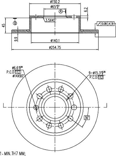 A.Z. Meisterteile AZMT-44-024-1132 - Тормозной диск abcparts.ee