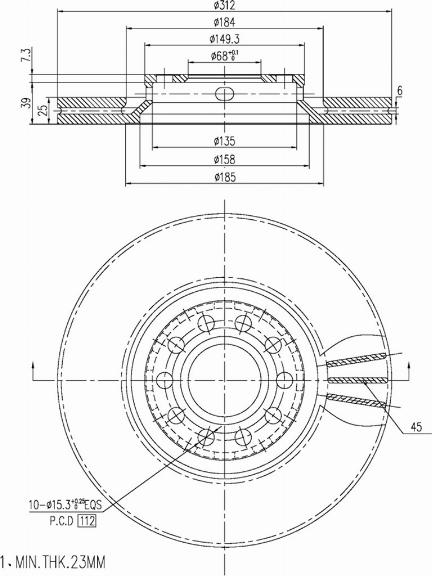 A.Z. Meisterteile AZMT-44-024-1360 - Тормозной диск abcparts.ee