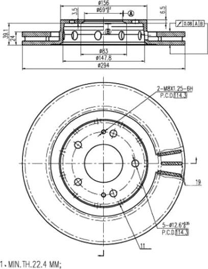 A.Z. Meisterteile AZMT-44-024-1329 - Тормозной диск abcparts.ee