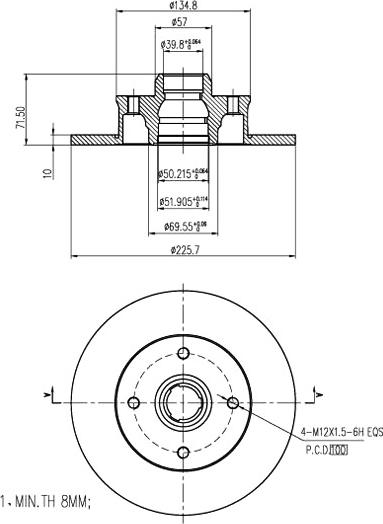 A.Z. Meisterteile AZMT-44-024-1200 - Тормозной диск abcparts.ee