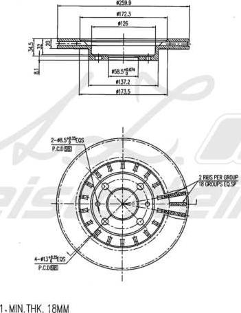 A.Z. Meisterteile AZMT-44-024-1741 - Тормозной диск abcparts.ee