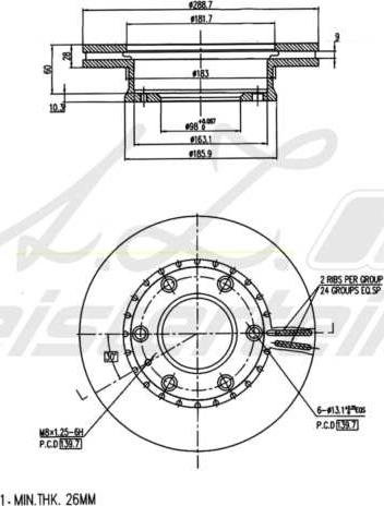 A.Z. Meisterteile AZMT-44-024-1701 - Тормозной диск abcparts.ee