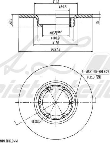 A.Z. Meisterteile AZMT-44-024-1725 - Тормозной диск abcparts.ee