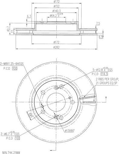 A.Z. Meisterteile AZMT-44-024-2534 - Тормозной диск abcparts.ee