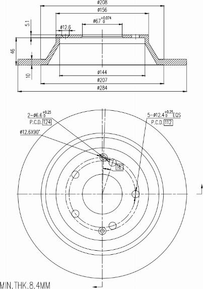 A.Z. Meisterteile AZMT-44-024-2521 - Тормозной диск abcparts.ee