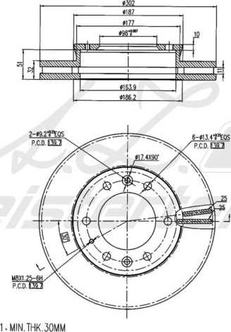 A.Z. Meisterteile AZMT-44-024-2041 - Тормозной диск abcparts.ee