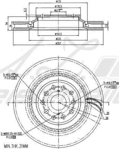 A.Z. Meisterteile AZMT-44-024-2062 - Тормозной диск abcparts.ee