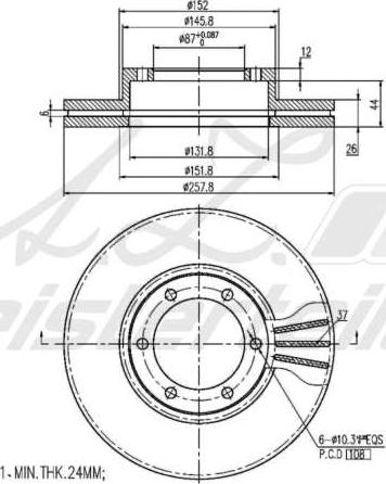 A.Z. Meisterteile AZMT-44-024-2018 - Тормозной диск abcparts.ee
