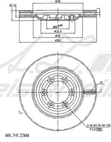 A.Z. Meisterteile AZMT-44-024-2038 - Тормозной диск abcparts.ee