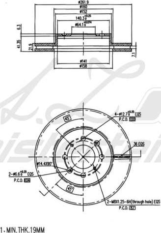 A.Z. Meisterteile AZMT-44-024-2193 - Тормозной диск abcparts.ee