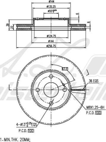 A.Z. Meisterteile AZMT-44-024-2192 - Тормозной диск abcparts.ee