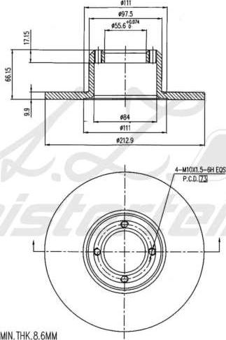 A.Z. Meisterteile AZMT-44-024-2153 - Тормозной диск abcparts.ee