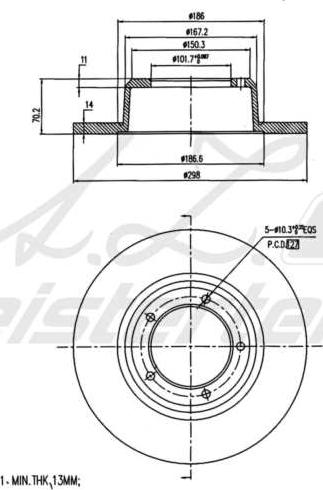 A.Z. Meisterteile AZMT-44-024-2152 - Тормозной диск abcparts.ee