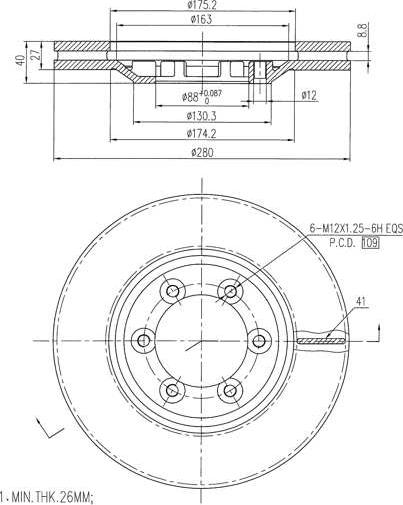 A.Z. Meisterteile AZMT-44-024-2390 - Тормозной диск abcparts.ee