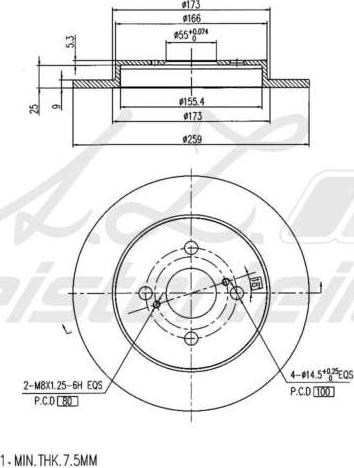 A.Z. Meisterteile AZMT-44-024-2258 - Тормозной диск abcparts.ee