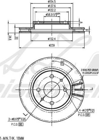 A.Z. Meisterteile AZMT-44-024-2229 - Тормозной диск abcparts.ee