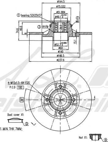 A.Z. Meisterteile AZMT-44-024-2274 - Тормозной диск abcparts.ee