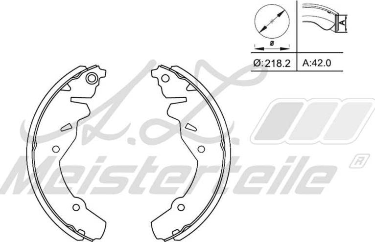 A.Z. Meisterteile AZMT-44-026-1442 - Комплект тормозных колодок, барабанные abcparts.ee