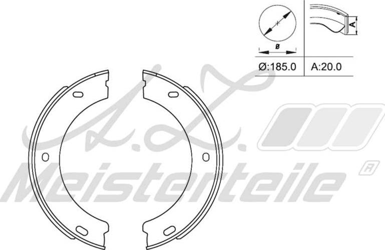 A.Z. Meisterteile AZMT-44-026-1408 - Комплект тормозных колодок, барабанные abcparts.ee