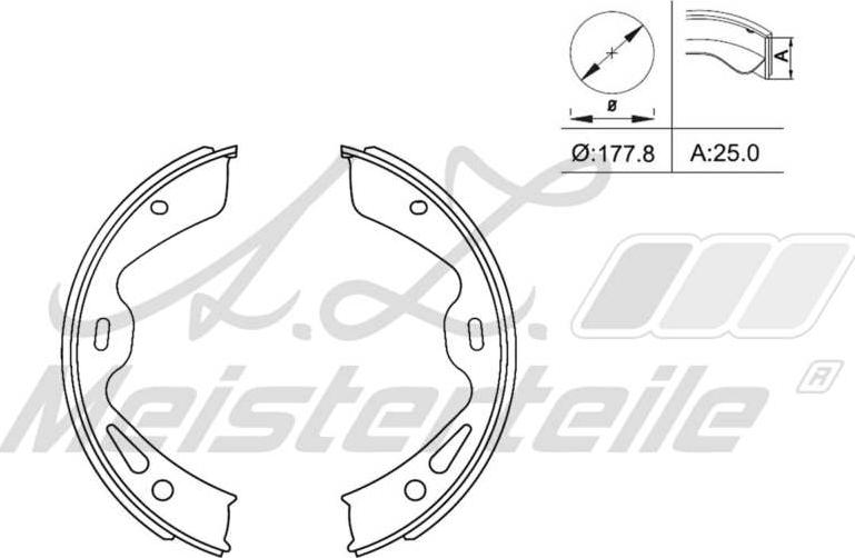 A.Z. Meisterteile AZMT-44-026-1420 - Комплект тормозных колодок, барабанные abcparts.ee