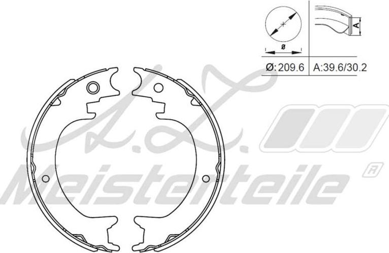A.Z. Meisterteile AZMT-44-026-1479 - Комплект тормозных колодок, барабанные abcparts.ee