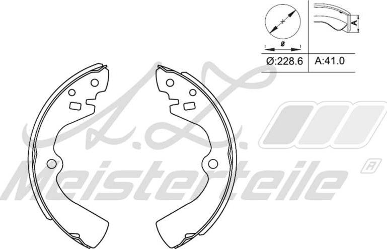 A.Z. Meisterteile AZMT-44-026-1323 - Комплект тормозных колодок, барабанные abcparts.ee