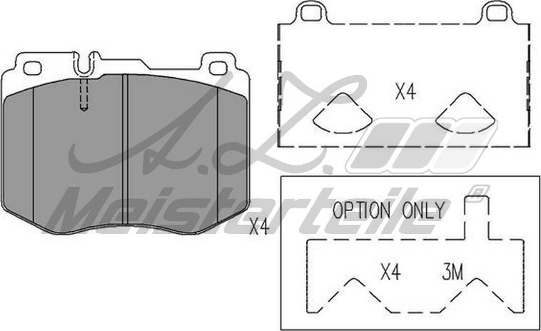 A.Z. Meisterteile AZMT-44-022-1918 - Тормозные колодки, дисковые, комплект abcparts.ee